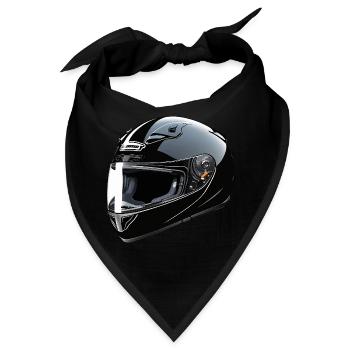 Biker Helmet - Motorbike Design - Bandana - Schwarz - Vorne
