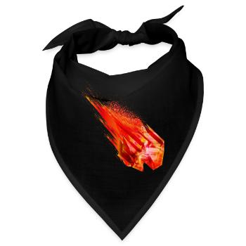 Glühender Asteroid mit Feuerschweif – Powerdesign - Bandana - Schwarz - Vorne