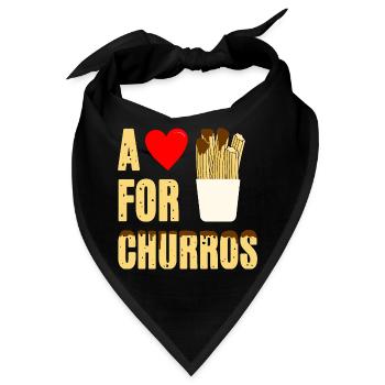 Ein Herz für Churros - Bandana - Schwarz - Vorne