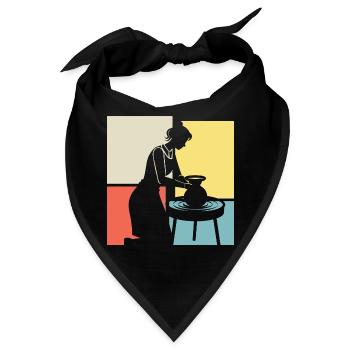 Kreative Töpferkunst für Keramikliebhaber - Bandana - Schwarz - Vorne