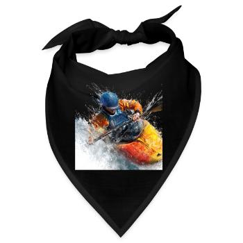 Wasserrausch Kajak im Wildwasser - Bandana - Schwarz - Vorne