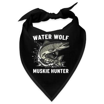 Angeln auf Flusswolfsfisch Aquatic Muskie - Bandana - Schwarz - Vorne