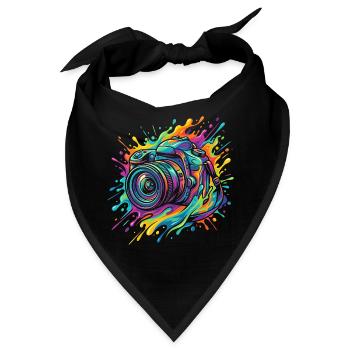 Kamera Fotografie Fotograf Spiegelreflex - Bandana - Schwarz - Vorne