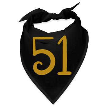 51 - Bandana - Schwarz - Vorne