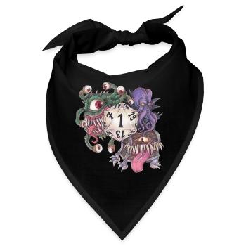 Rollenspiel Tabletop D20 Würfel Geschenk Fail - Bandana - Schwarz - Vorne