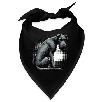 Irischer Wolfshund Wolfshundbesitzer Wolfshundfan - Bandana - Schwarz - Vorne