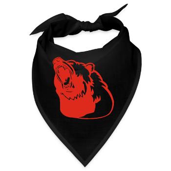 Das Erwachen des roten Bären - Bandana - Schwarz - Vorne