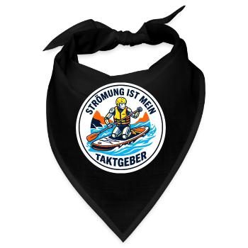 Wildwasser SUP Roboter Wildnis Paddler Design - Bandana - Schwarz - Vorne
