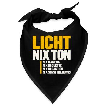 Licht nix Ton – Fernsehtechnik Humor - Bandana - Schwarz - Vorne