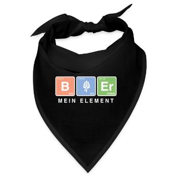 Elementar Bier – Chemie trifft auf Biergenuss - Bandana - Schwarz - Vorne