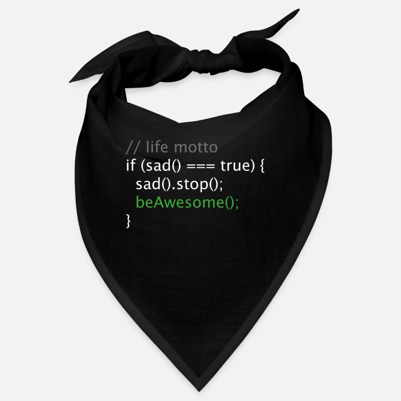 Informatique Nerd Geek programmeur lebensmotto Bandana