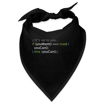 Informatik Nerd Geek Programmierer Code - Bandana - Schwarz - Vorne