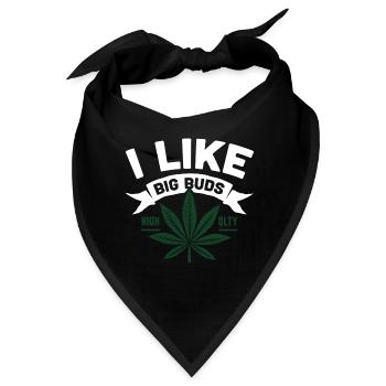 420 Weed Kiffer Marihuana Joint - Bandana - Schwarz - Vorne