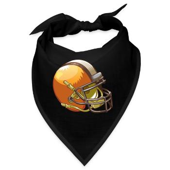 Football Helm - Bandana - Schwarz - Vorne