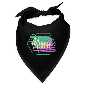Miami Beach - Bandana - Schwarz - Vorne
