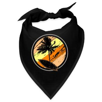 Beach Surf Sun - Bandana - Schwarz - Vorne