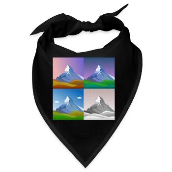 bunte Berge, Matterhorn, Schweiz, Alpen, alps - Bandana - Schwarz - Vorne