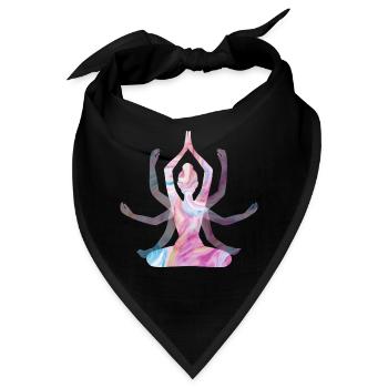 Spirituelles Yoga-Mädchen - Bandana - Schwarz - Vorne