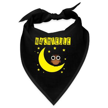 Nachteule - Bandana - Schwarz - Vorne