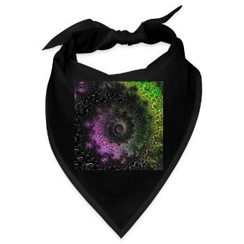 Fraktal #65_2 Mandelbrotmenge - Bandana - Schwarz - Vorne