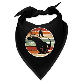 Retro Honigdachs Vintage Honigdachs - Bandana - Schwarz - Vorne
