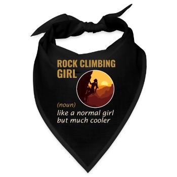 Klettermädchen Bouldern Vintage Retro - Bandana - Schwarz - Vorne
