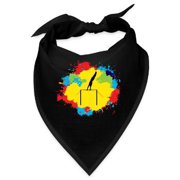 Kunstturnen Horizontale Balken Aquarell - Bandana - Schwarz - Vorne