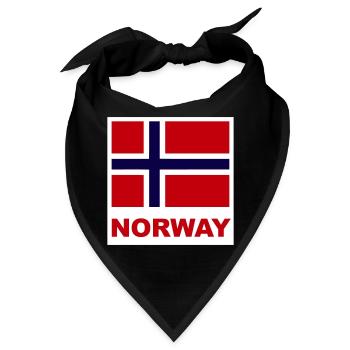Norwegen Norwegen Flagge - Bandana - Schwarz - Vorne