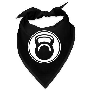 Hantel gewichte icon - Bandana - Schwarz - Vorne
