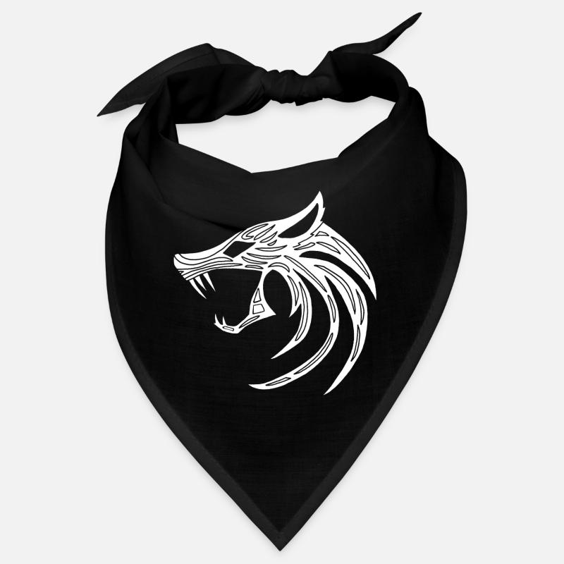 Weißer dämonischer Wolf Bandana