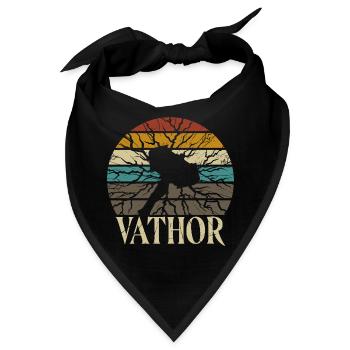 Fathor Vathor Vater Thor Hammer Vatertag Geschenk - Bandana - Schwarz - Vorne