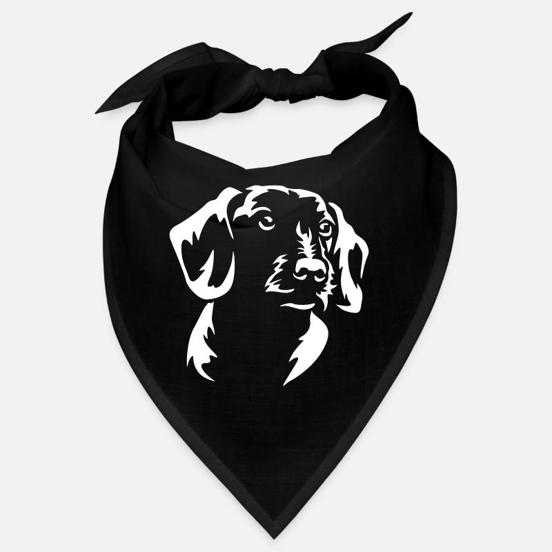 Tête de teckel « Black Edition » Bandana