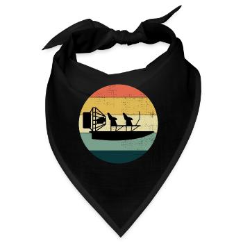 Vintage Retro Airboat Fanboot Airboating Flugzeugboot - Bandana - Schwarz - Vorne