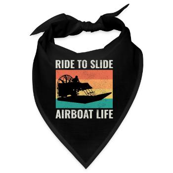 Airboat Fanboot Airboating Vintage Retro - Bandana - Schwarz - Vorne