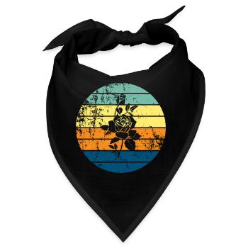 Rose - Bandana - Schwarz - Vorne