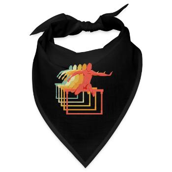 Hürden Hürdenlauf Hürdenläufer Läufer Athleten - Bandana - Schwarz - Vorne