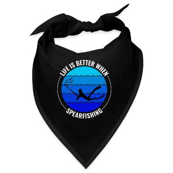 Speerfischen Speerfischen Speerfischer Fischen - Bandana - Schwarz - Vorne