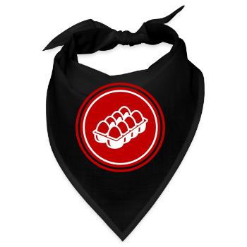 Eier symbol - Bandana - Schwarz - Vorne