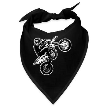 Supermoto / Supermotard / Supermoto Wheelie Biker - Bandana - Schwarz - Vorne