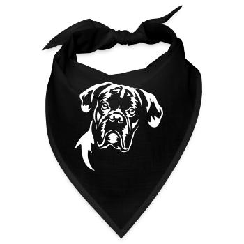 Boxer Kopf "Black Edition" - Bandana - Schwarz - Vorne