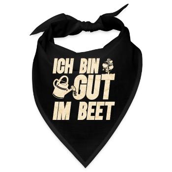 Ich bin Gut im Beet Lustiges Gärtner - Bandana - Schwarz - Vorne