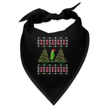 Frohe Weihnachtsidee Weihnachtsgeschenk - Bandana - Schwarz - Vorne
