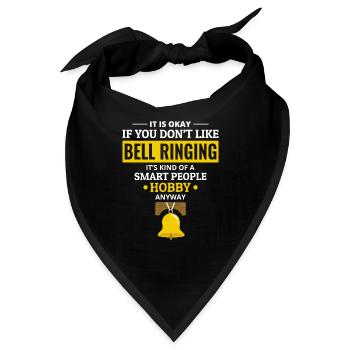 Glockenläuten Klingeln Sammler Campanologe Lustig - Bandana - Schwarz - Vorne