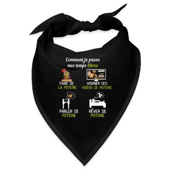 Töpfern Freizeit Töpfern Geschenk Töpfer - Bandana - Schwarz - Vorne