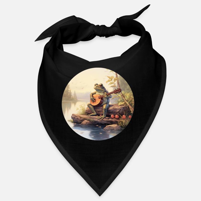 Frog playing banjo Bandana