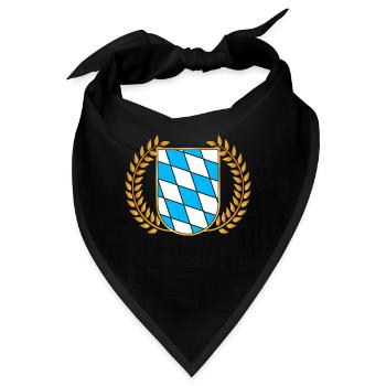 Freistaat Bayern Bayrisch - Bandana - Schwarz - Vorne