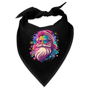 Weihnachtsmann - Bandana - Schwarz - Vorne