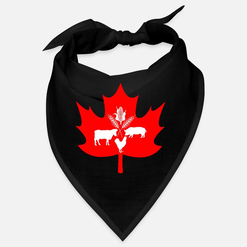 Logo des animaux de ferme à feuilles d’érable du Canada Bandana