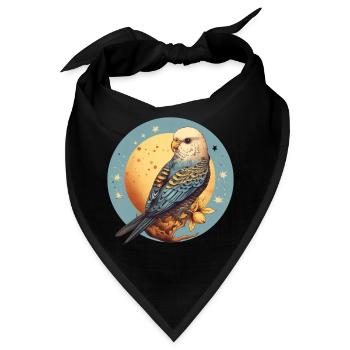 Wellensittich - Bandana - Schwarz - Vorne