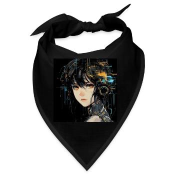 Anime Augen Digital - Bandana - Schwarz - Vorne